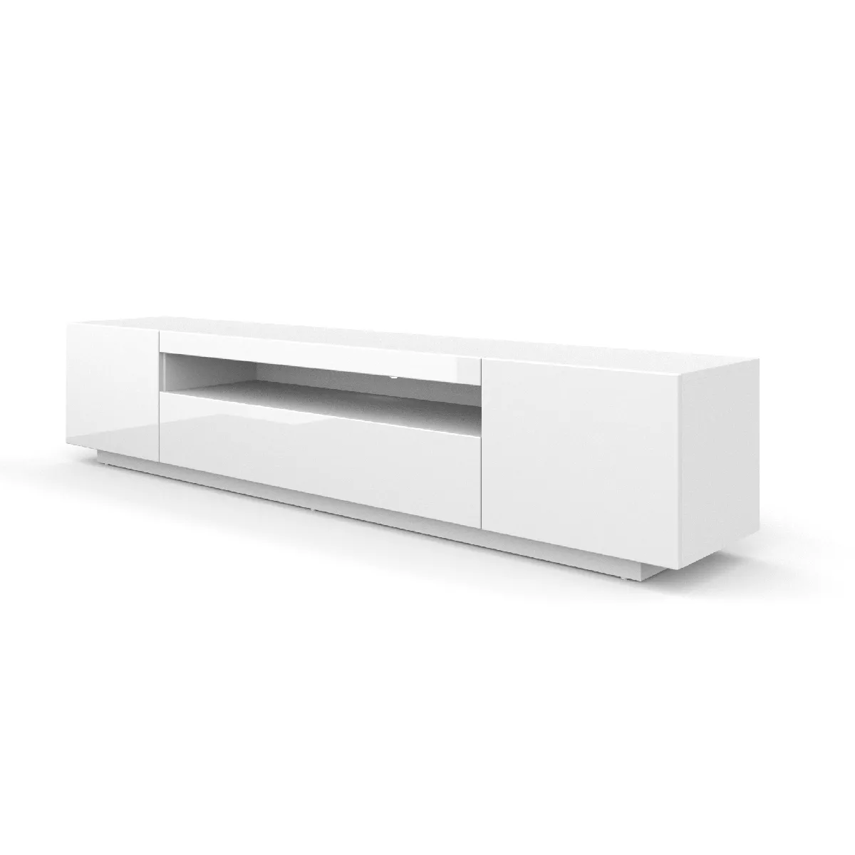 bim furniture Meuble TV - Blanc mat brillant bim furniture Meuble TV - Blanc mat brillant