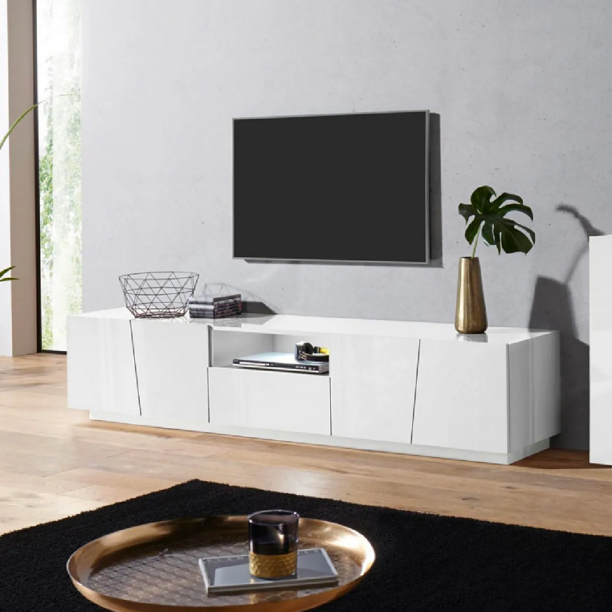 Meuble TV Vega Low XL - Blanc Meuble TV Vega Low XL - Blanc