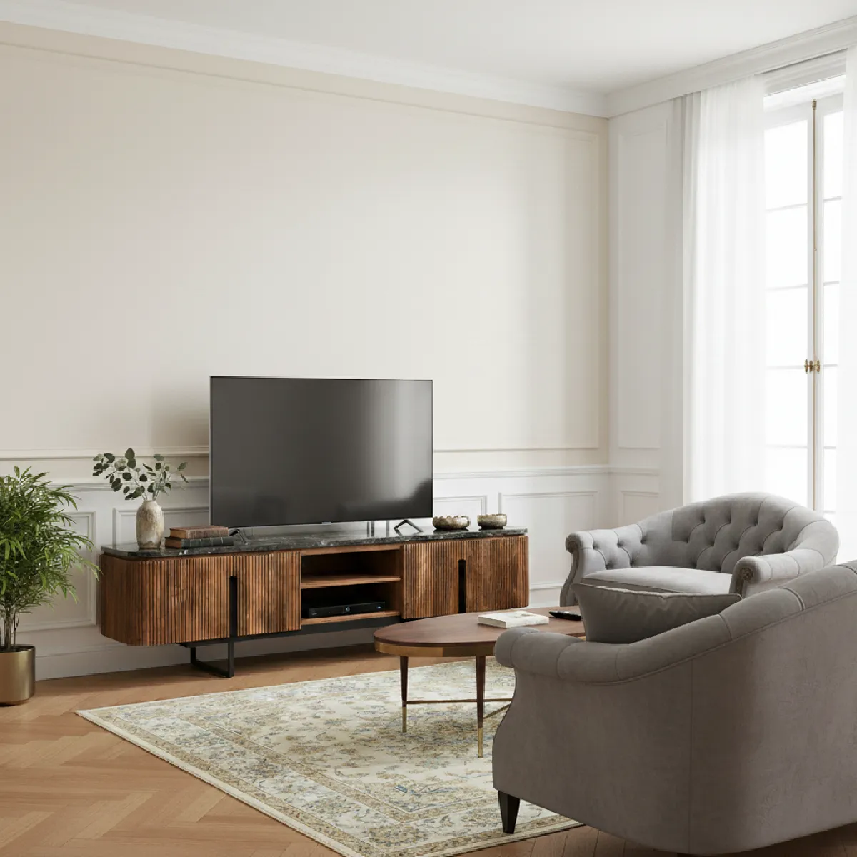 BOIS & CHIFFONS Kfir - Marbre Noir
