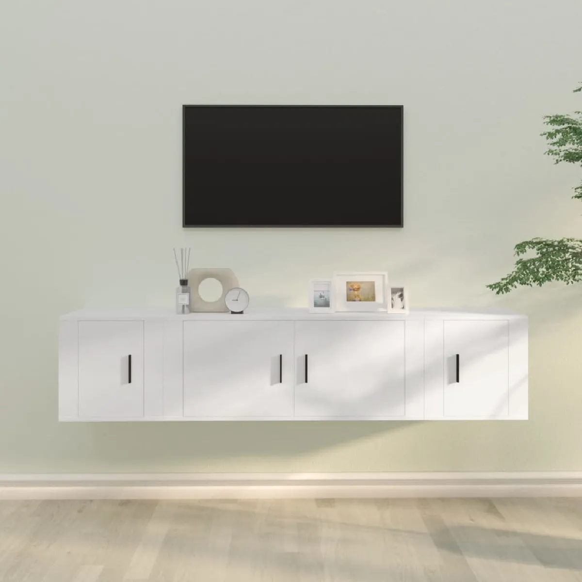 vidaXL - Ensemble Meuble TV 3 pièces - Moderne - Blanc - Image 3