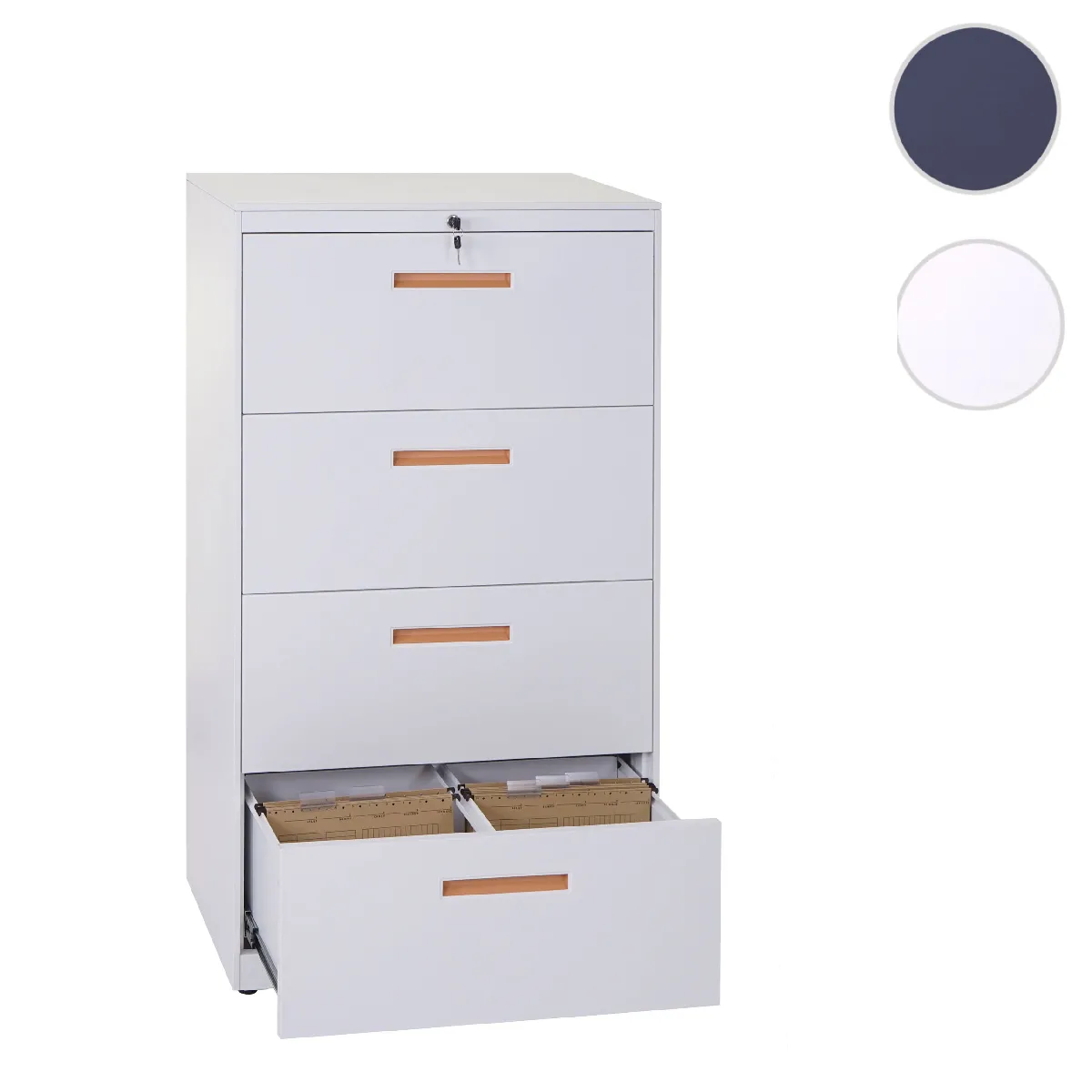 Mendler armoire de bureau à dossiers suspendus - Blanc Mendler armoire de bureau à dossiers suspendus - Blanc