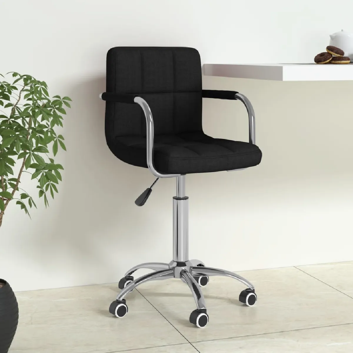 vidaXL Chaise de bureau Tissu