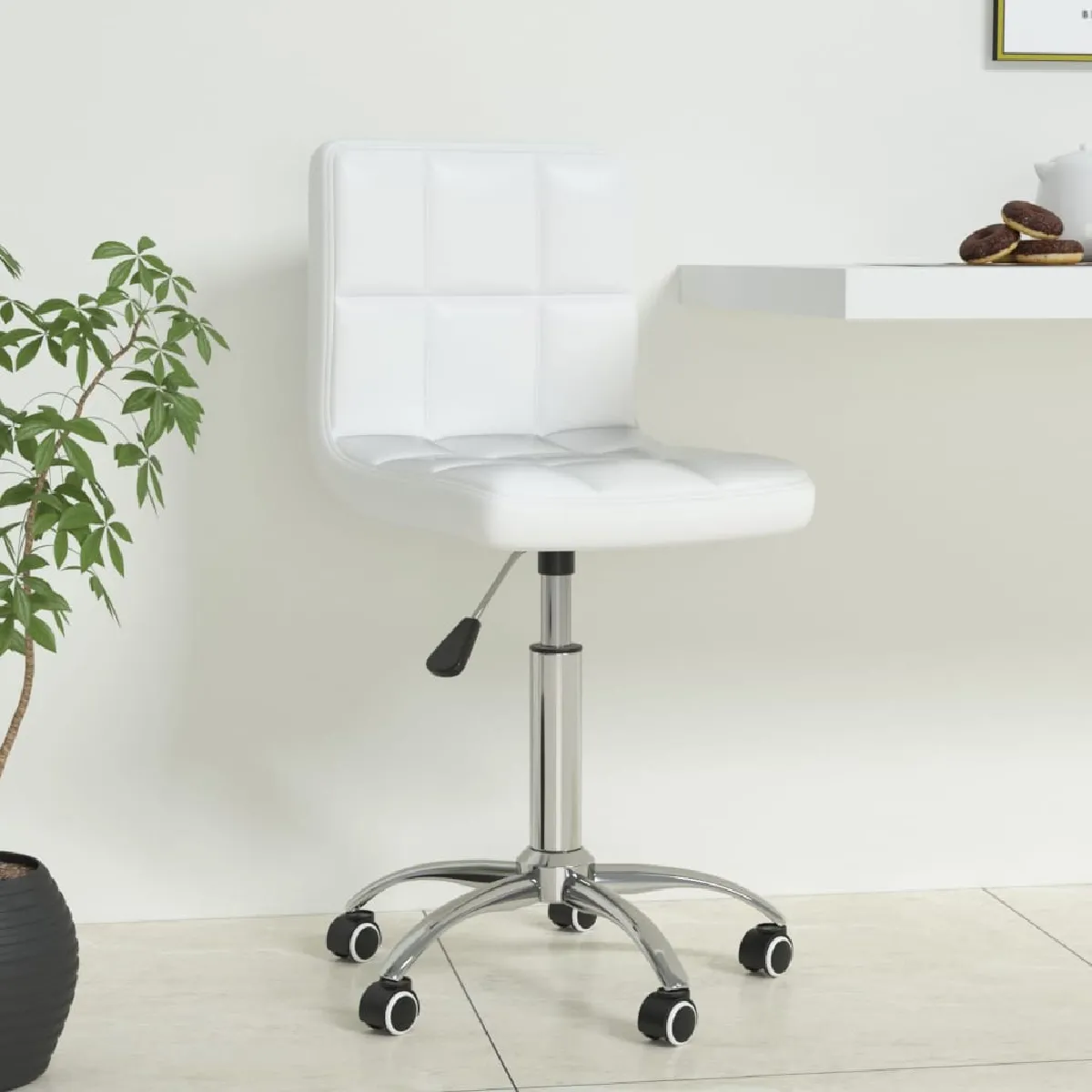 vidaXL Chaise de Bureau Pivotante Similicuir - vue 2