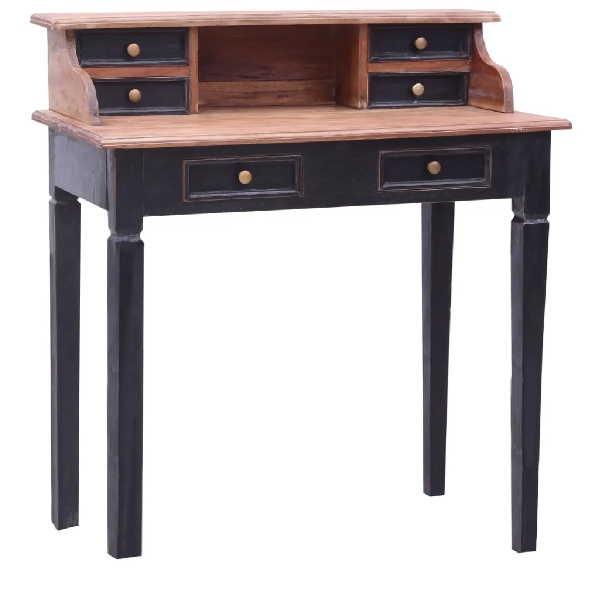 vidaXL Bureau Acajou massif 90x50x101 cm