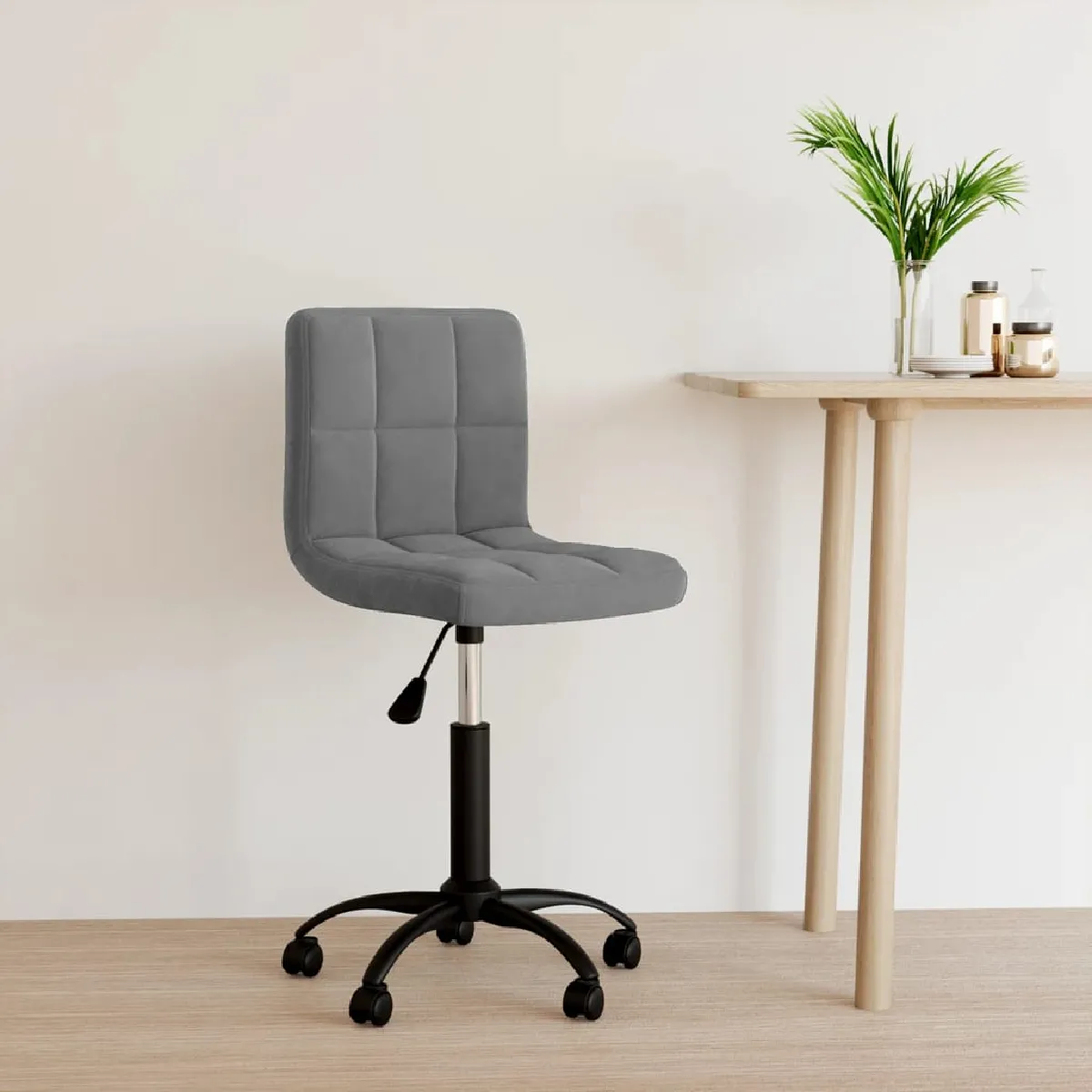 Vidaxl Gris Chaise Pivotante De Bureau