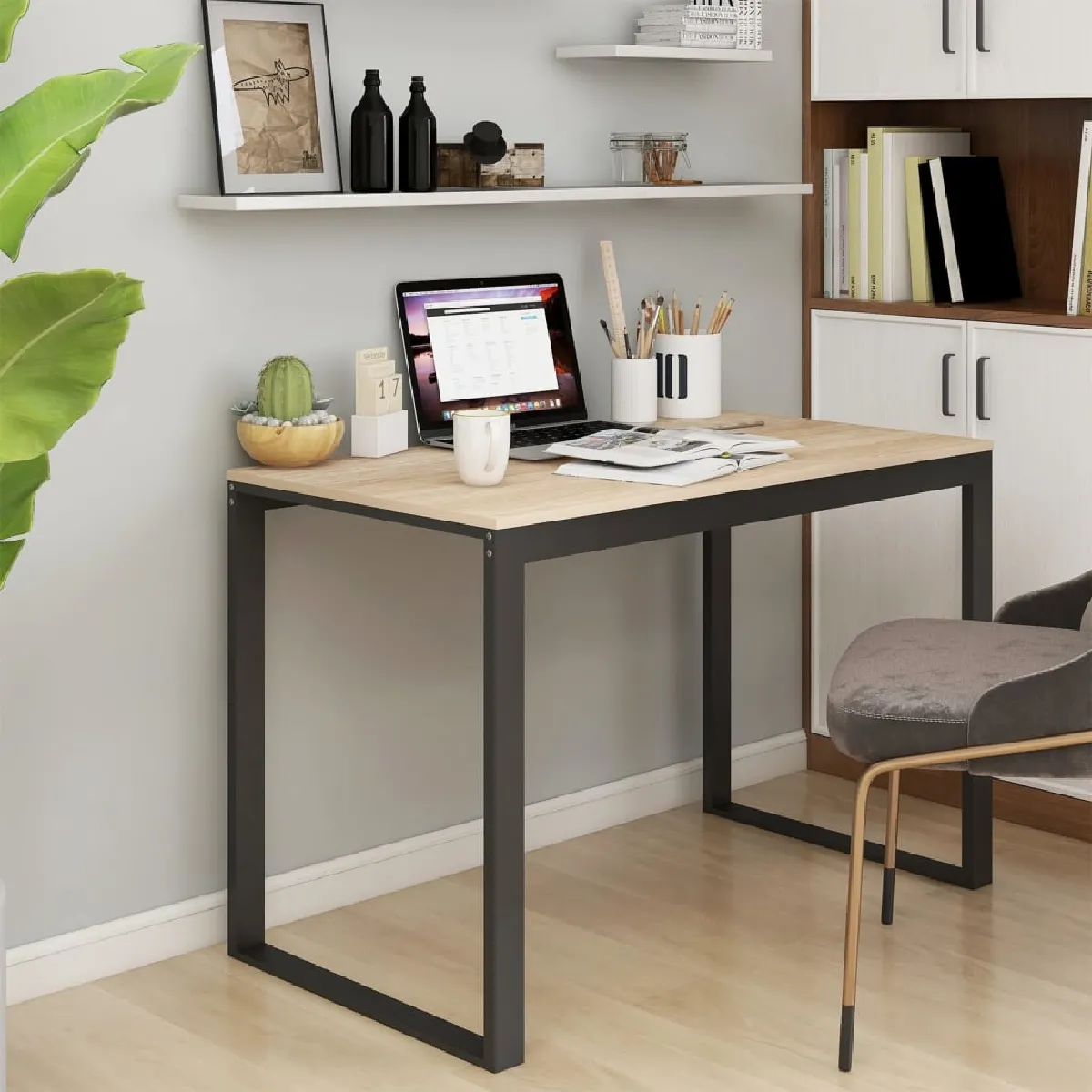 vidaXL Bureau chêne - vue 3