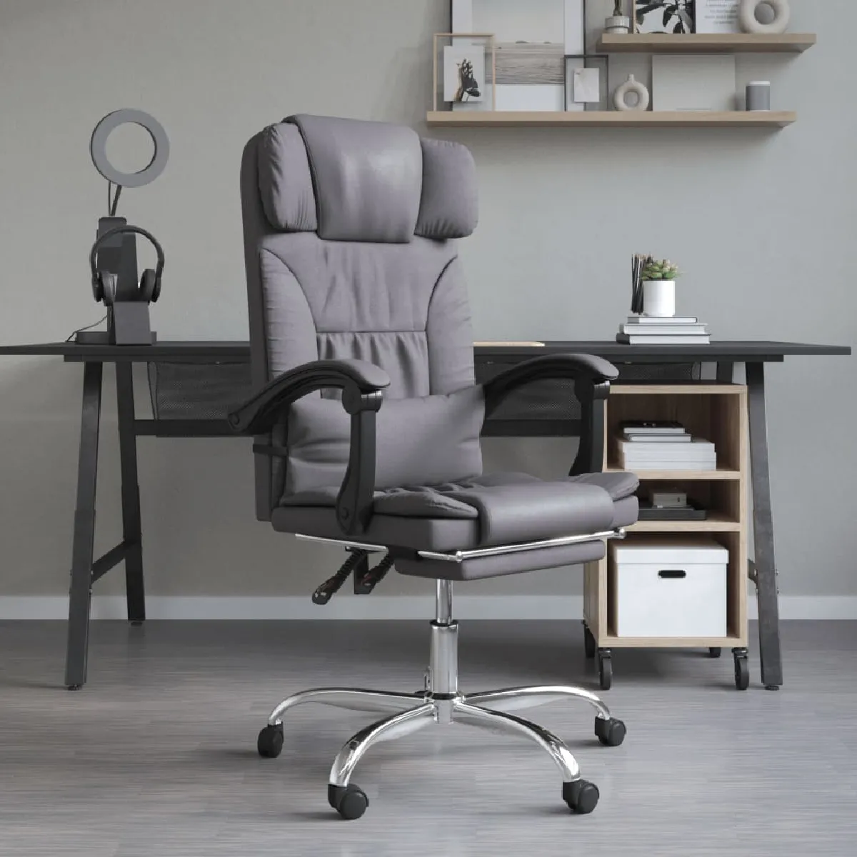 VidaXL Fauteuil de massage - Gris