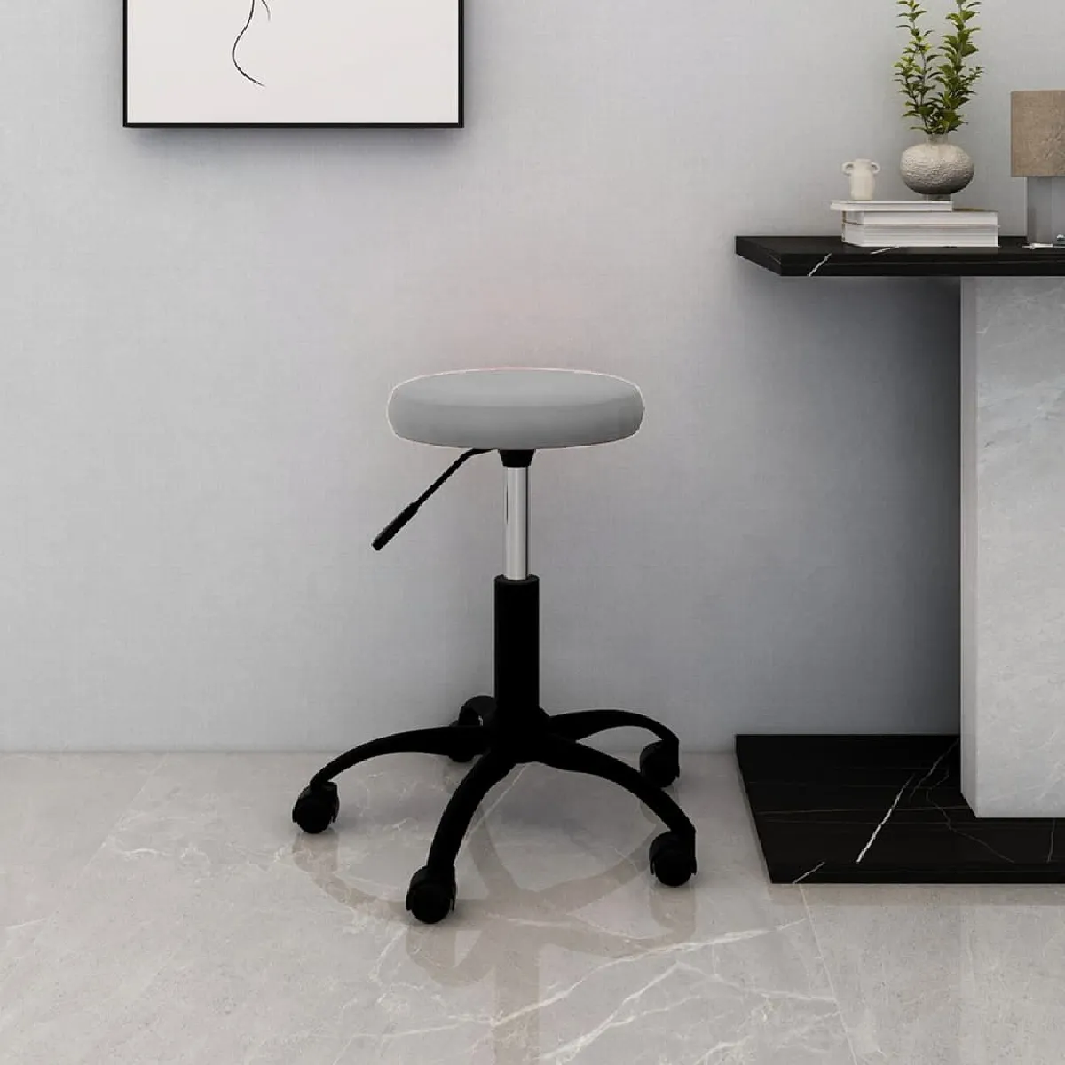 vidaXL Chaise pivotante - Gris clair