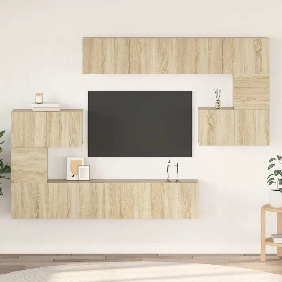 Vidaxl Ensemble De Meubles Tv 8 Pcs Chêne Sonoma Bois D Ingénierie - Image 3