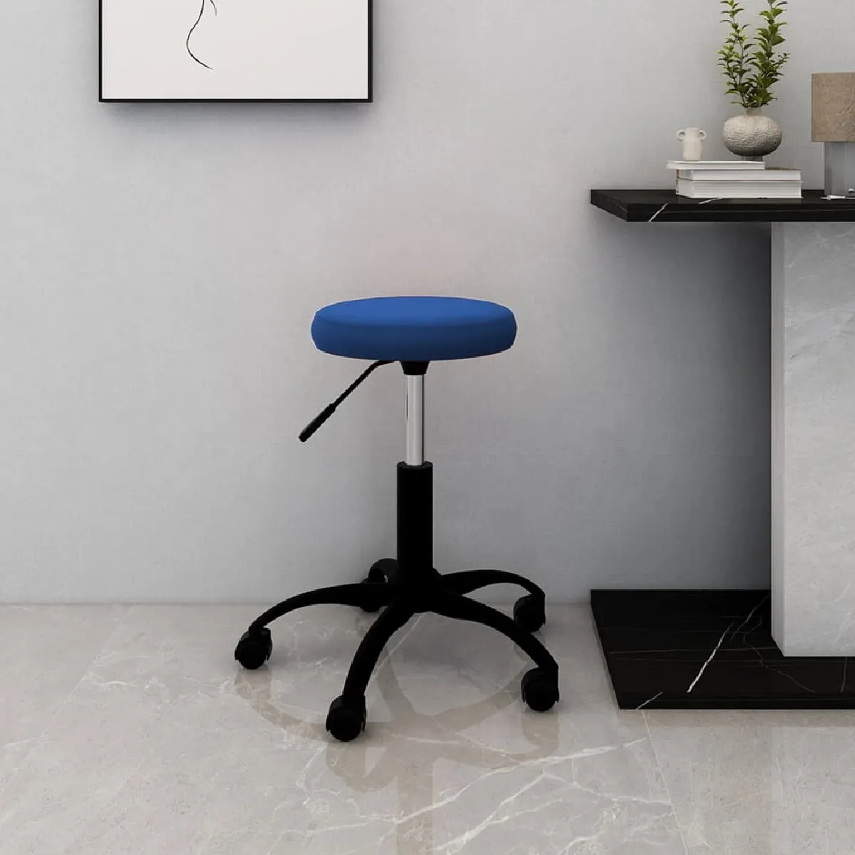 VidaXL Chaise pivotante de bureau - Bleu