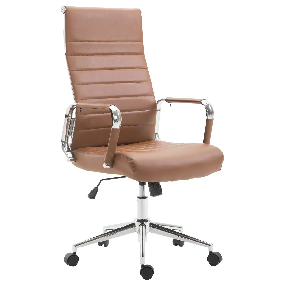 Decoshop26 Fauteuil de bureau pivotant - Marron