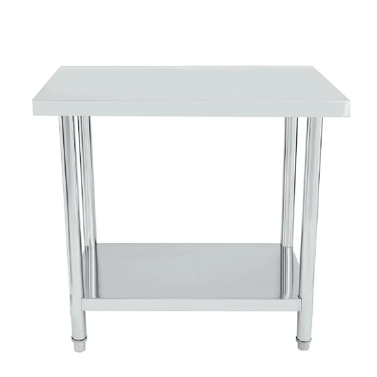 Bcelec Table de cuisine inox - Argent