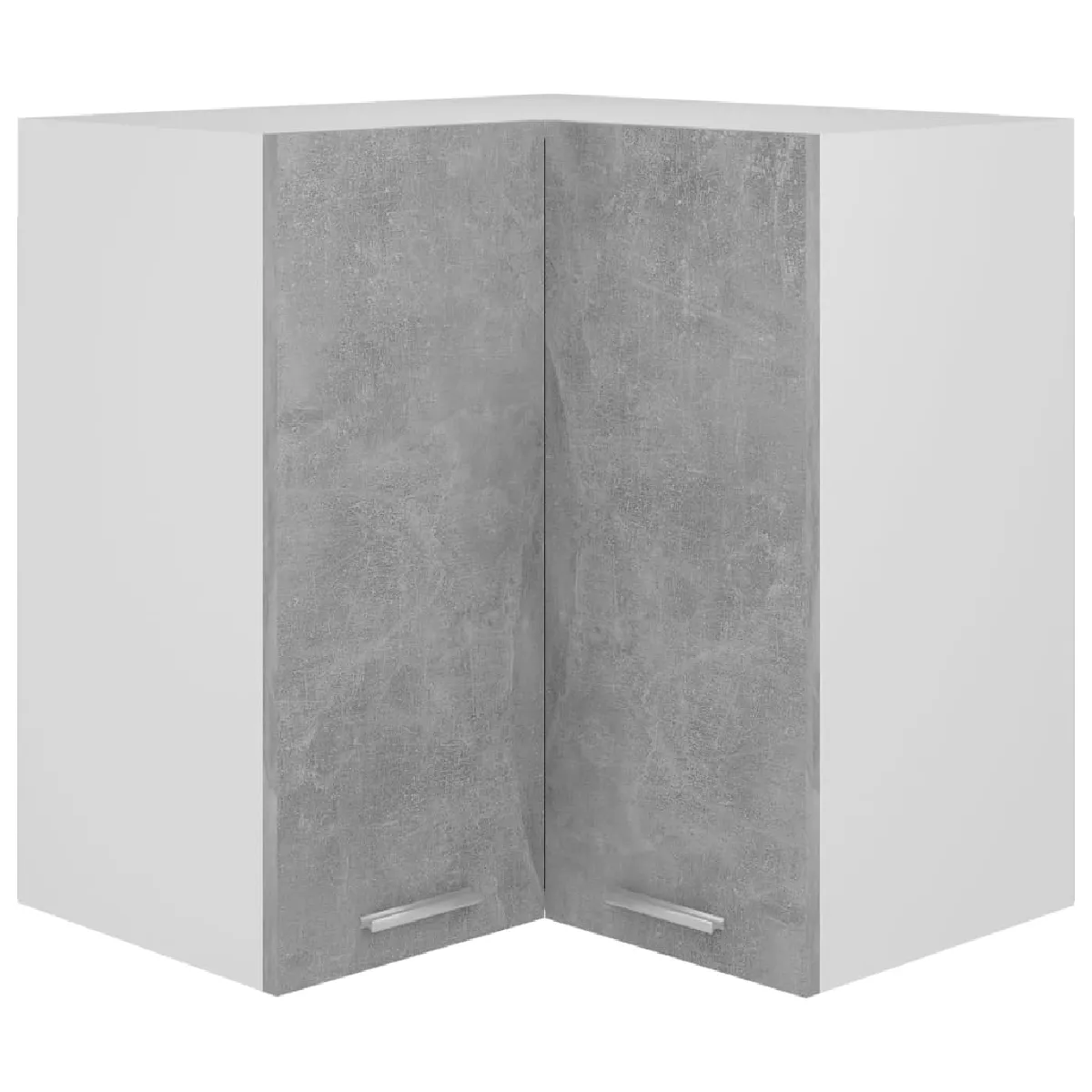 VIDAXL Armoire d'angle suspendue - Gris béton