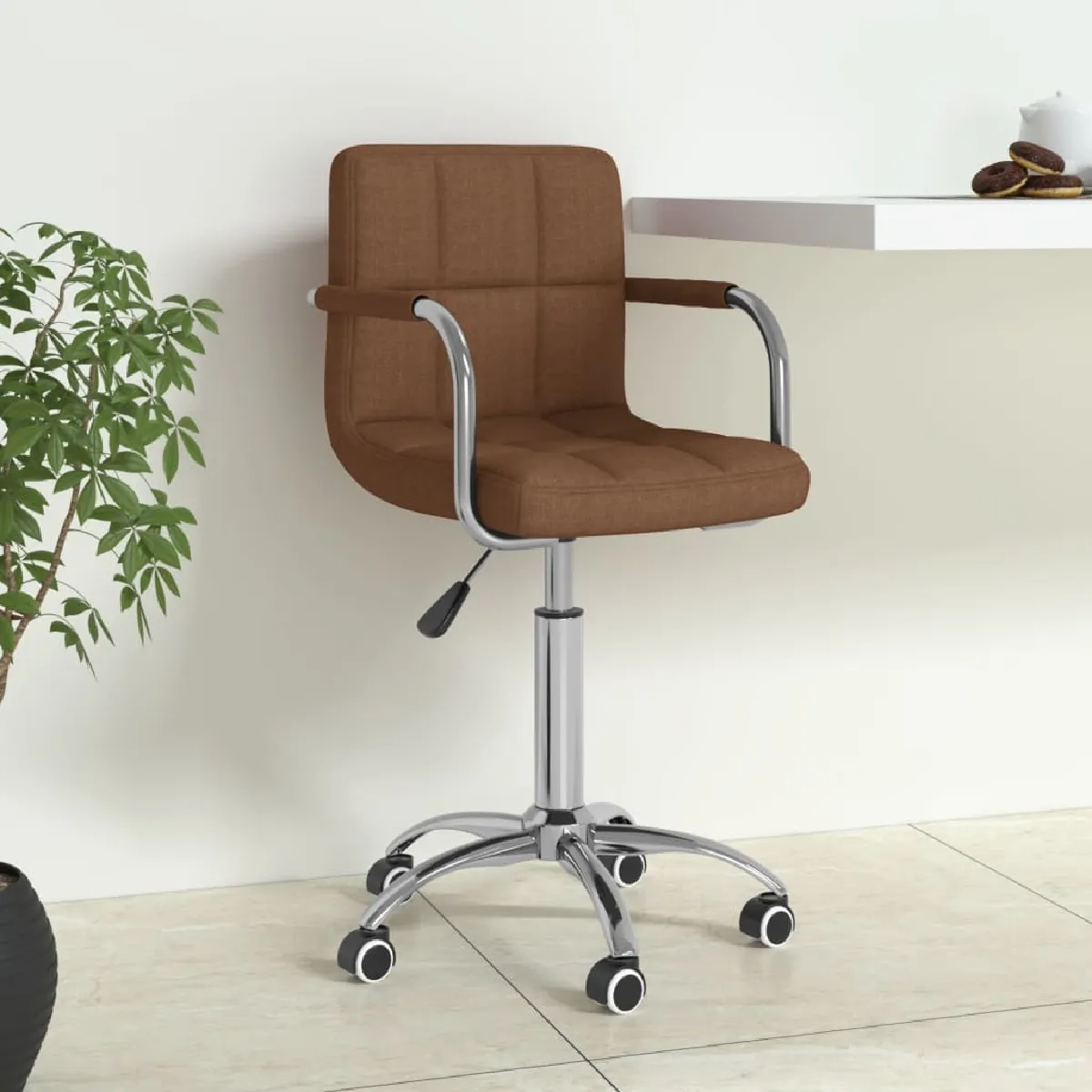 Vidaxl Marron Chaise Pivotante De Bureau