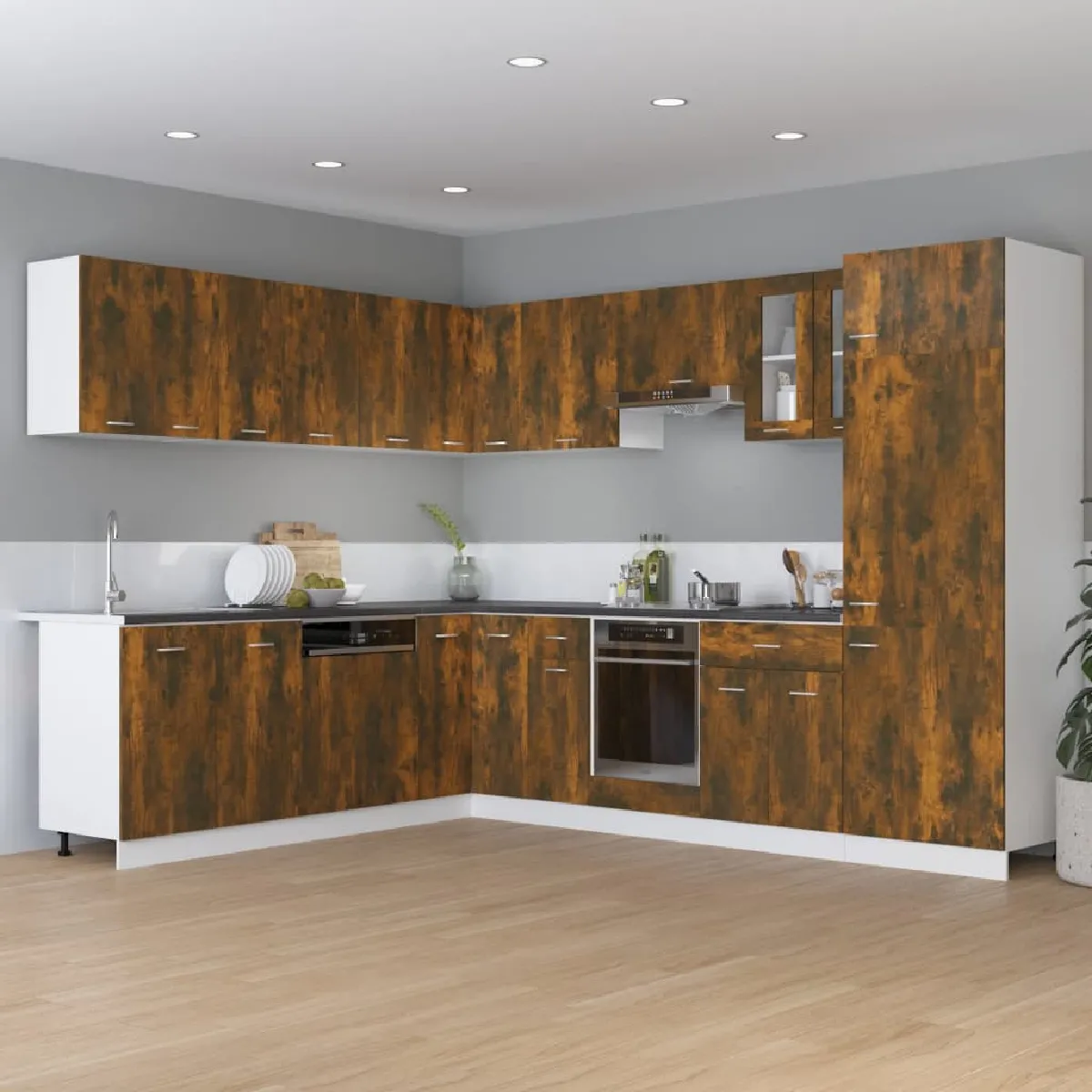 Vidaxl Armoire plancher à tiroir 60 cm - Chêne