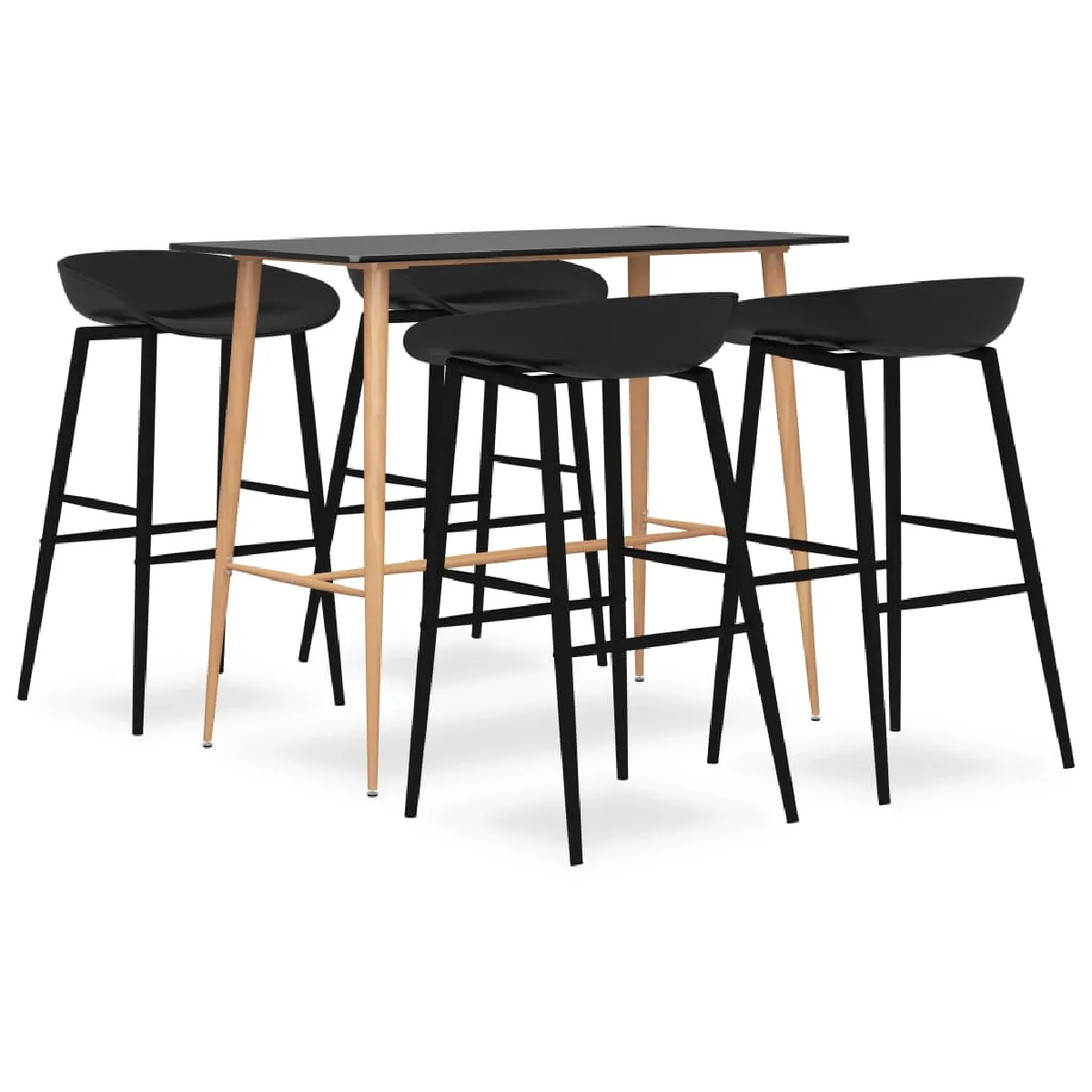vidaXL Ensemble de bar de jardin 5 pcs Résine Tressée - vue 10