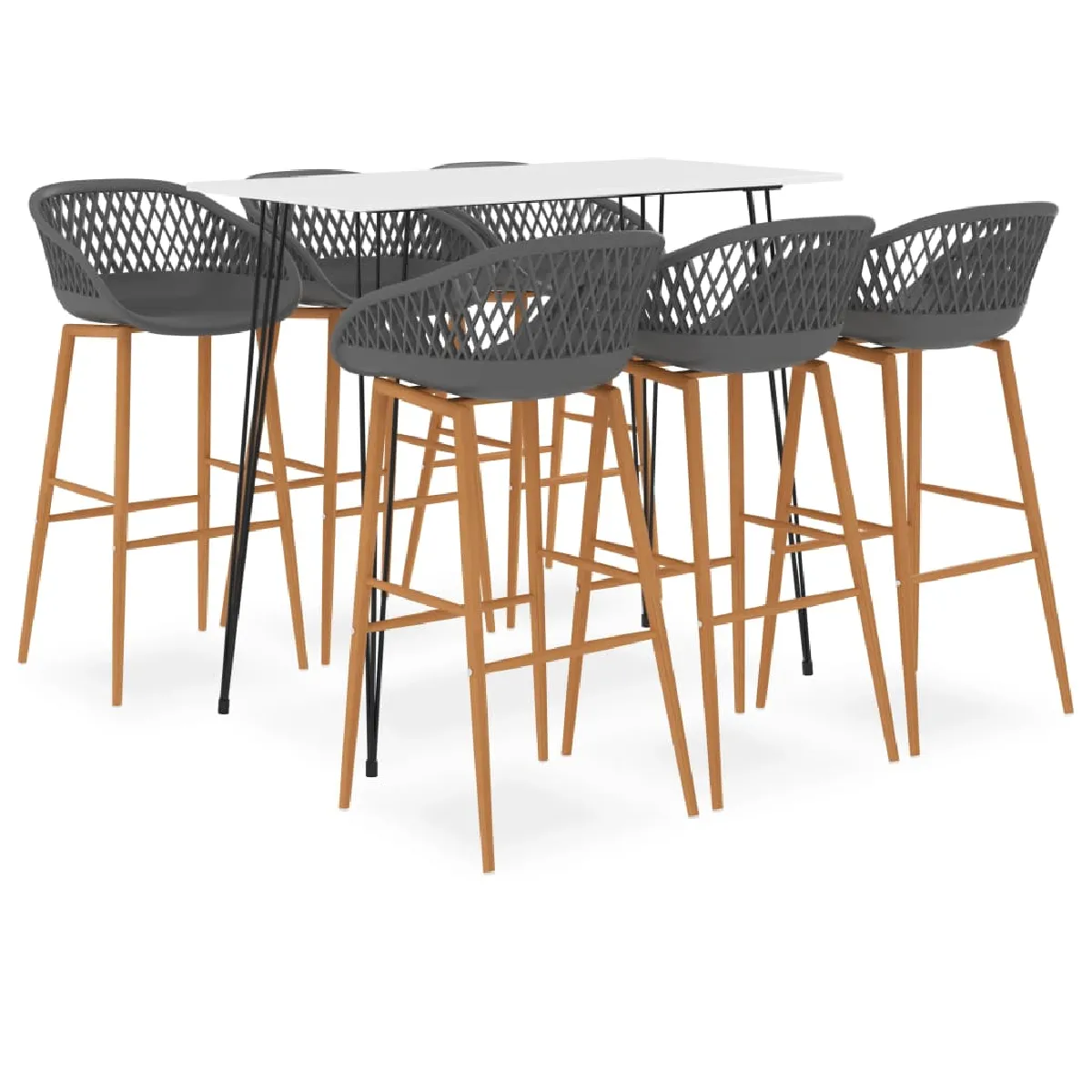 vidaXL Ensemble de bar 7 pcs et - vue 4