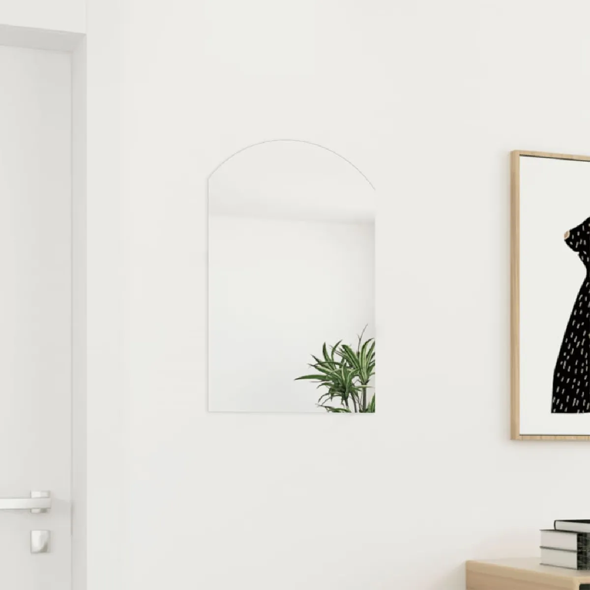 Miroir Vidaxl 60x40 cm Verre Design Minimaliste Sans Cadre - Image 3