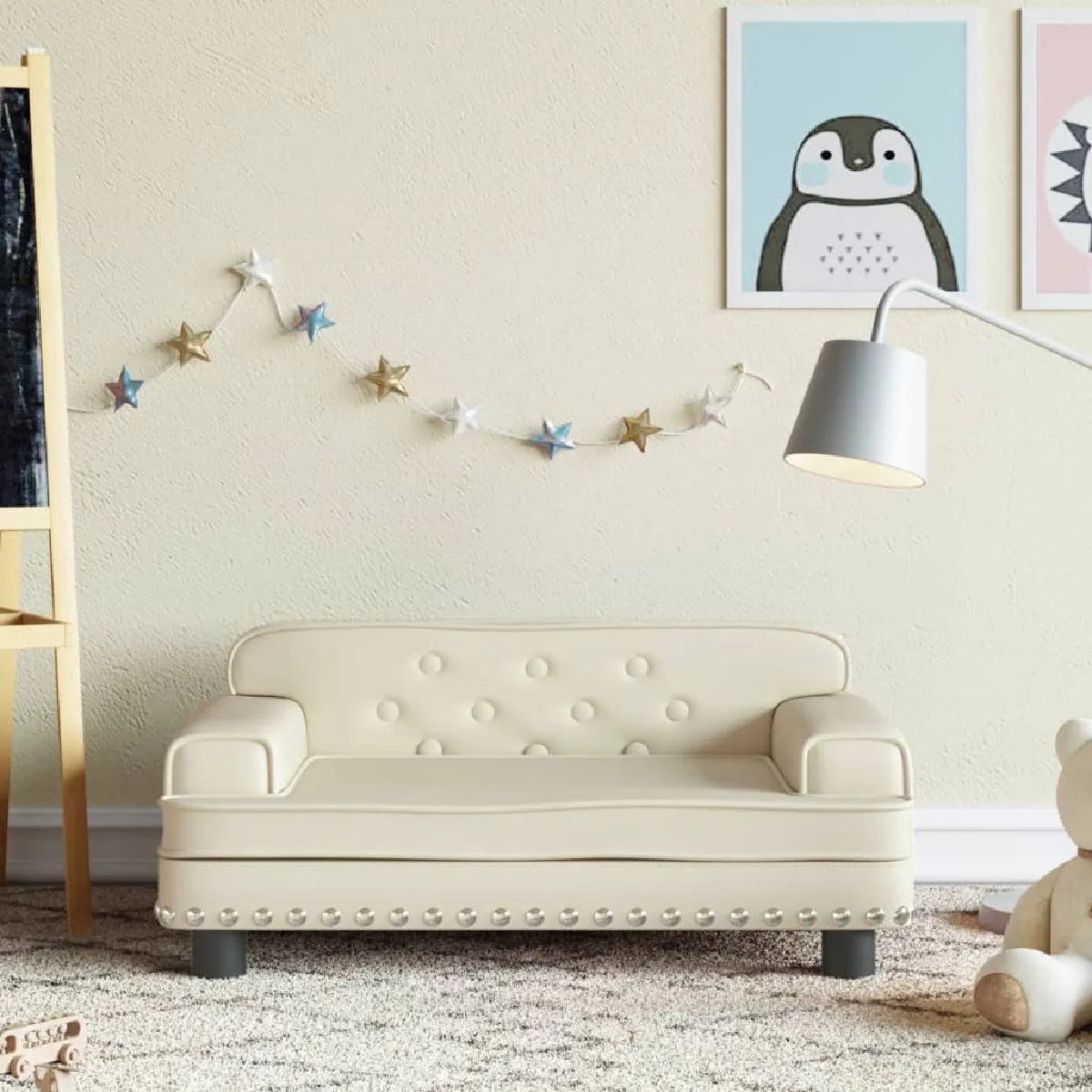 vidaXL Canapé enfant - Crème vidaXL Canapé enfant - Crème