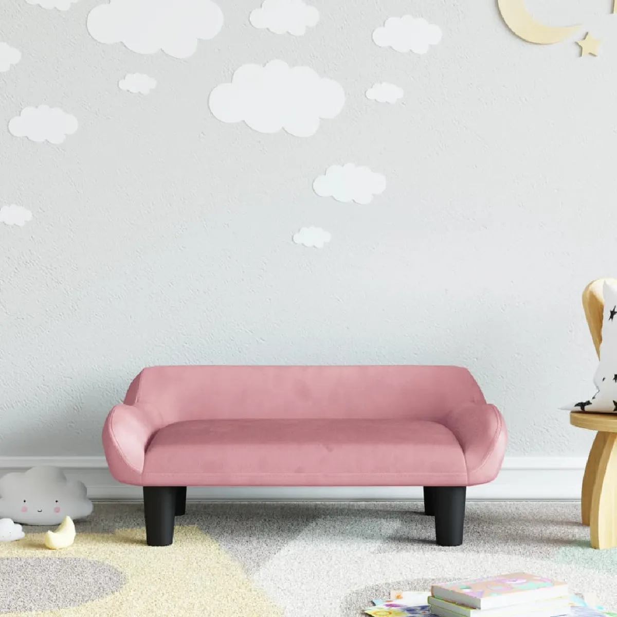 vidaXL Canapé Enfant Rose
