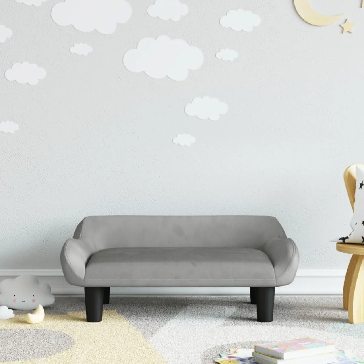 vidaXL Canapé Enfant Velours - vue 5