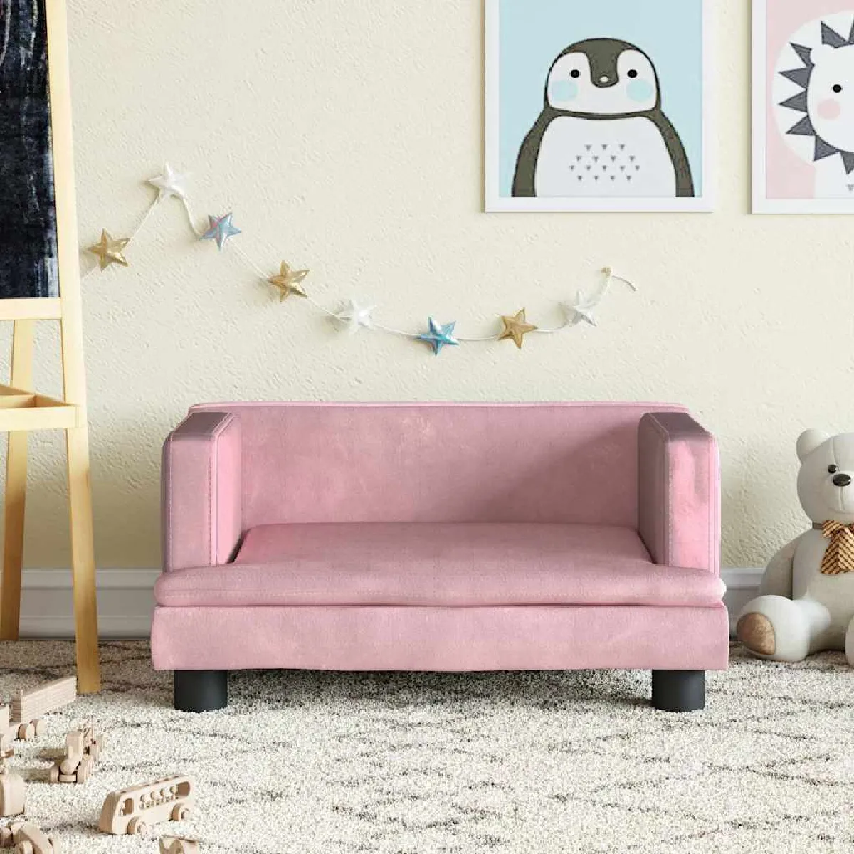 vidaXL Canapé Enfant Velours