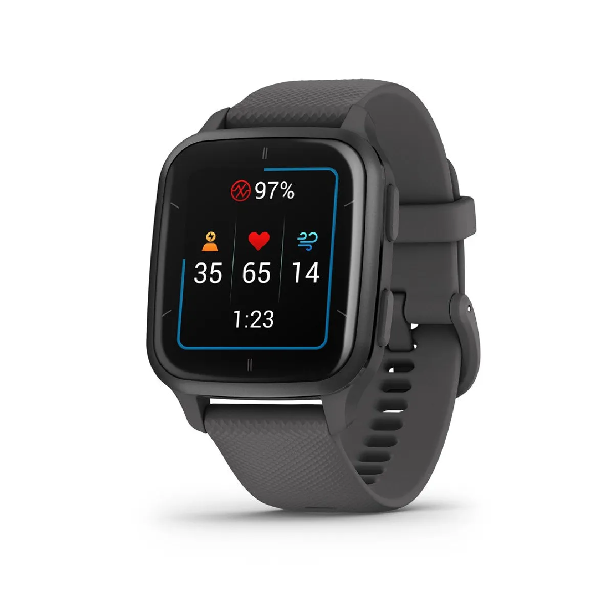 Garmin Venu Sq 2 Montre connectée GPS Multisports avec écran AMOLED et Suivi santé Gray avec Bracelet Boîtier 40 mm - vue 6
