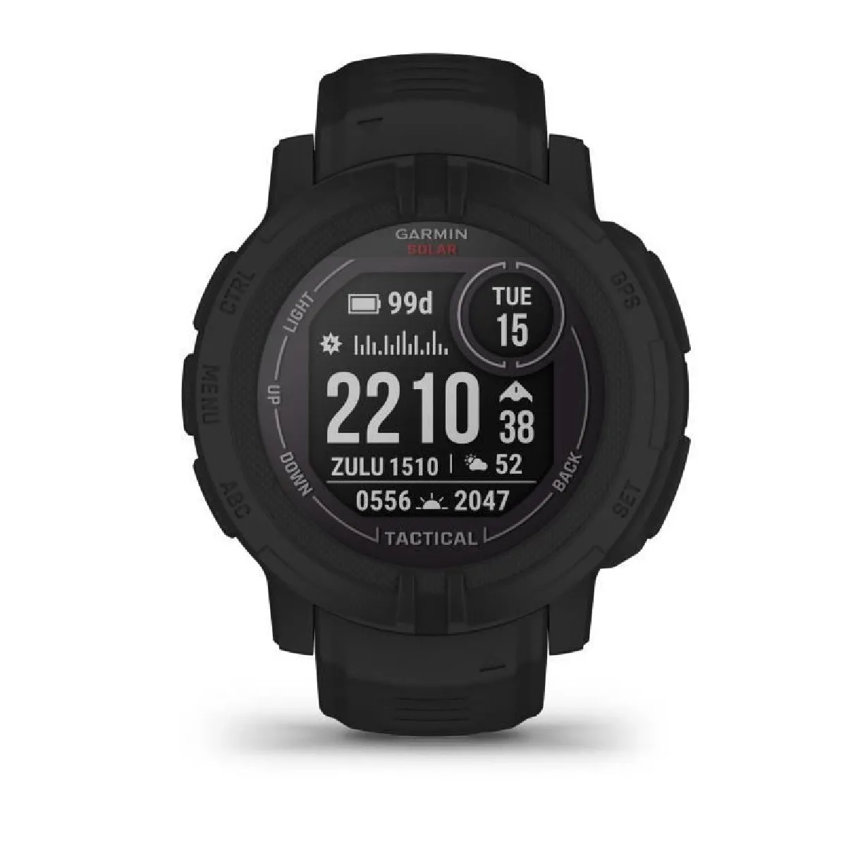 Garmin Instinct 2 Solar Tactical Edition 45 Mm Montre De Sport Avec Bracelet Silicone Taille Du Poignet : 135 230 Mm Monochrome 32 Mo Bluetooth Ant+ 53 G - vue 6