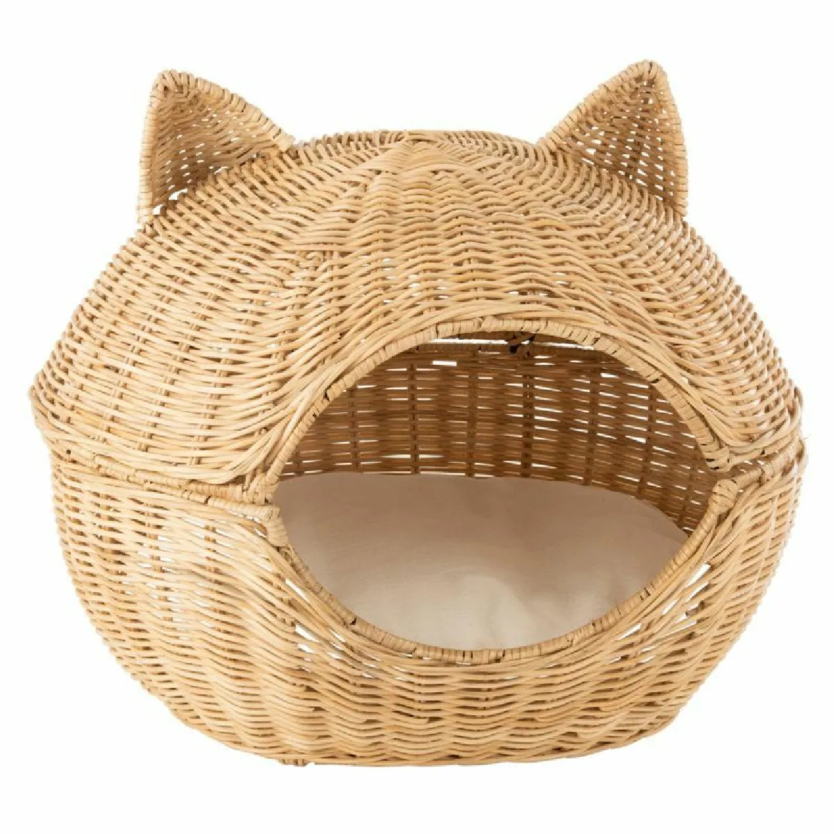 Paris Prix Panier pour chat en rotin - Beige Paris Prix Panier pour chat en rotin - Beige