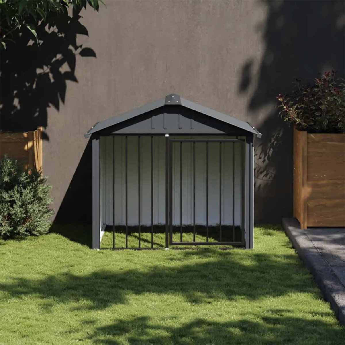 vidaXL Niche Acier Toit 117x103x102 - vue 2
