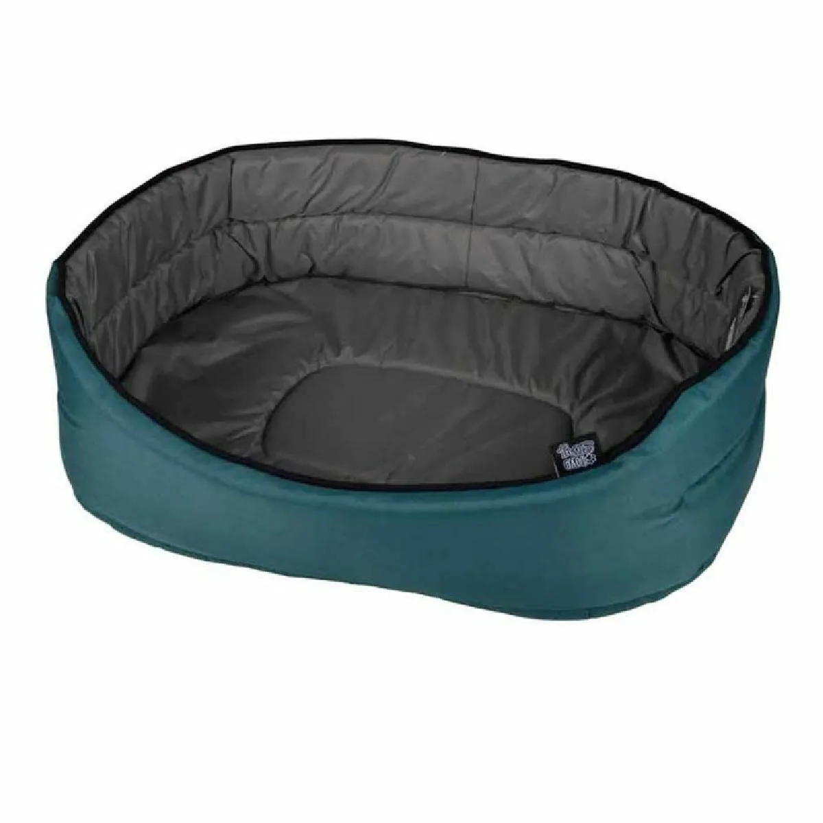 Comparer les prix de Panier ovale pour animaux - Bleu canard / Gris - L 60 x l 42 cm