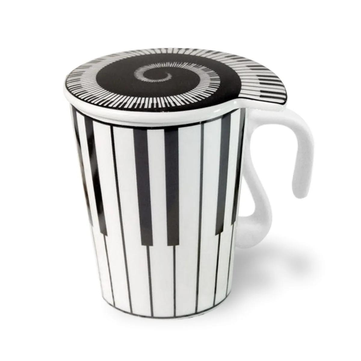 Totalcadeau Multi Mug Piano À Couvercle Tasse Céramique - Image 2