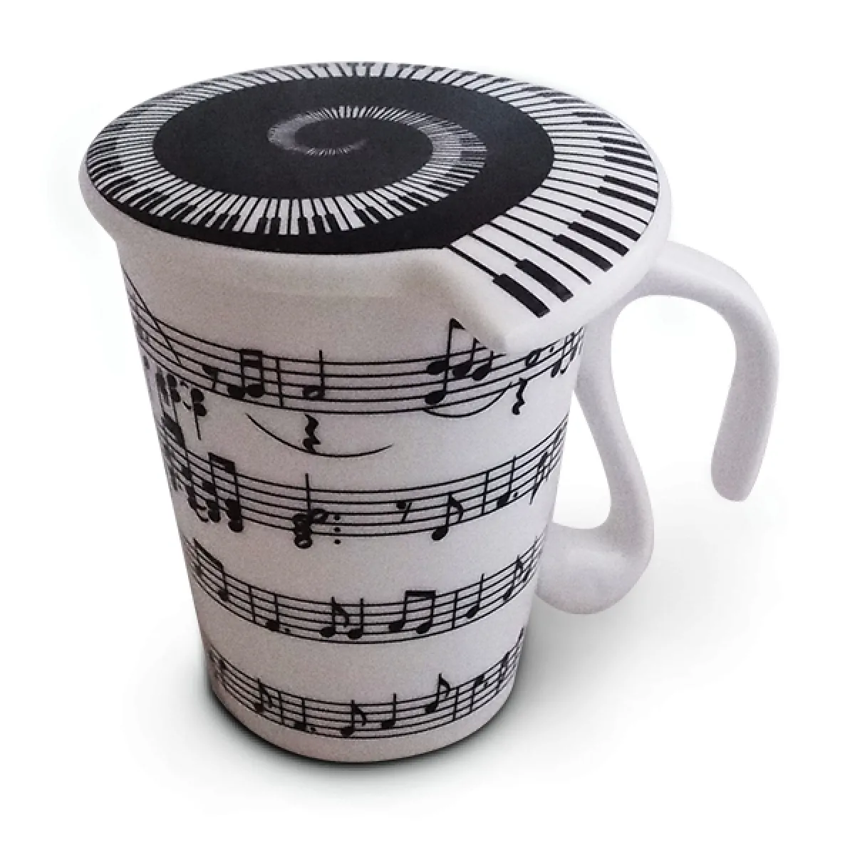 GENERIQUE - Mug Notes de Musique - Tasse en Céramique avec Couvercle - Image 3