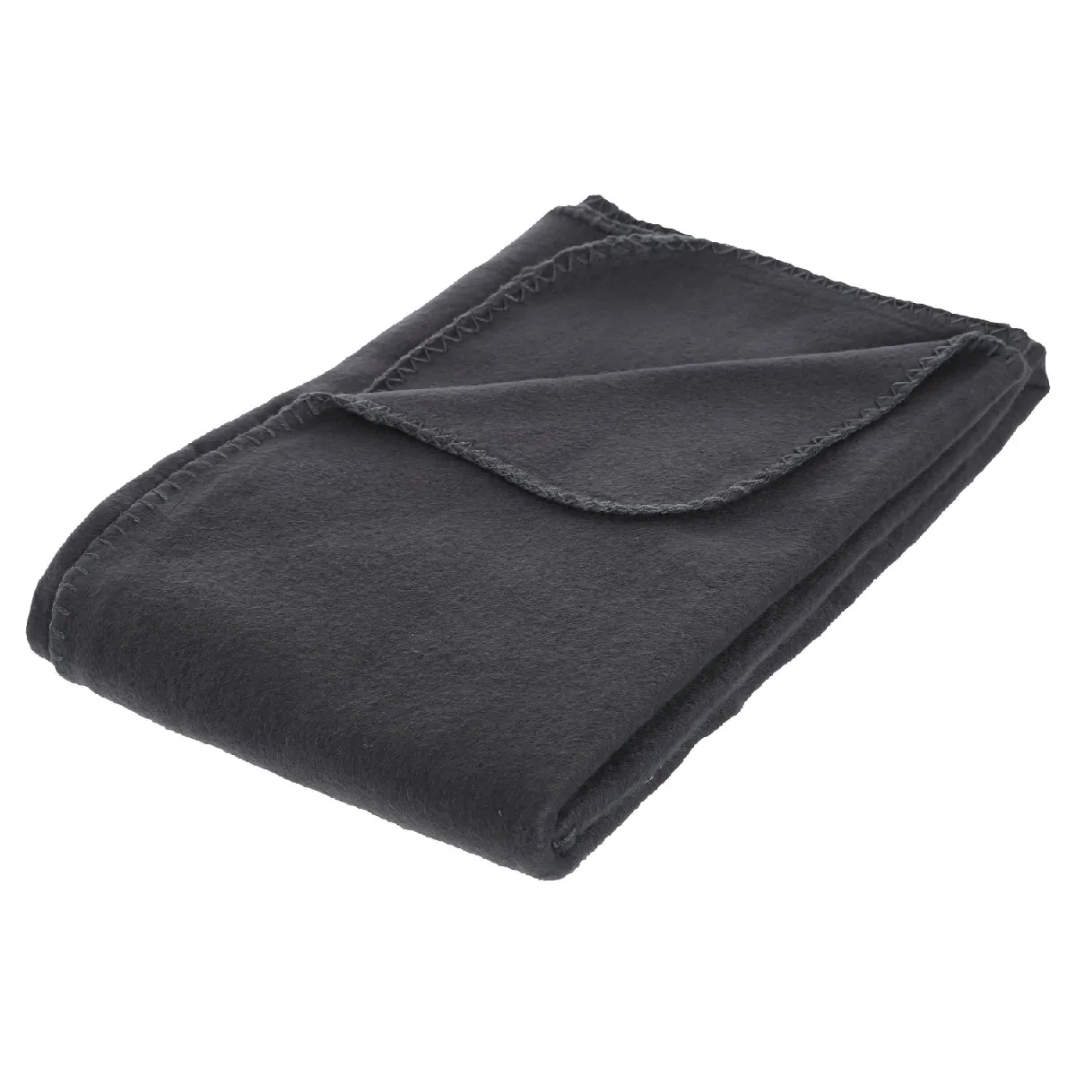 ATMOSPHERA Plaid polaire - 125 x 150 cm - Gris anthracite