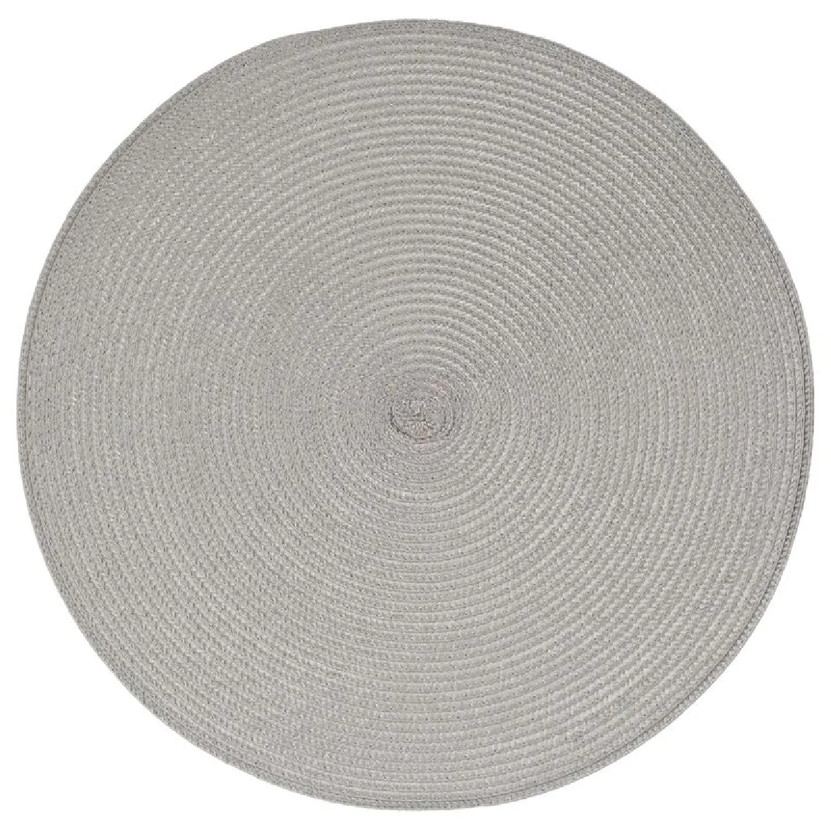 BUT Set de table Tress&eacute; Rond - Diam. 38 cm - Gris clair
