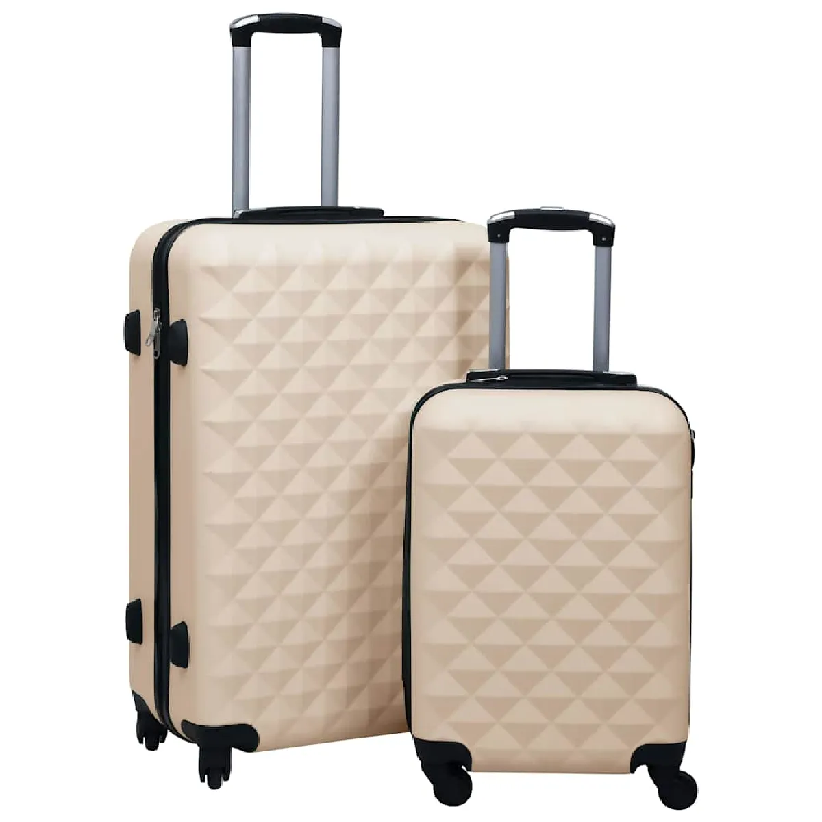 vidaXL Valises rigides 2 pcs - Doré vidaXL Valises rigides 2 pcs - Doré