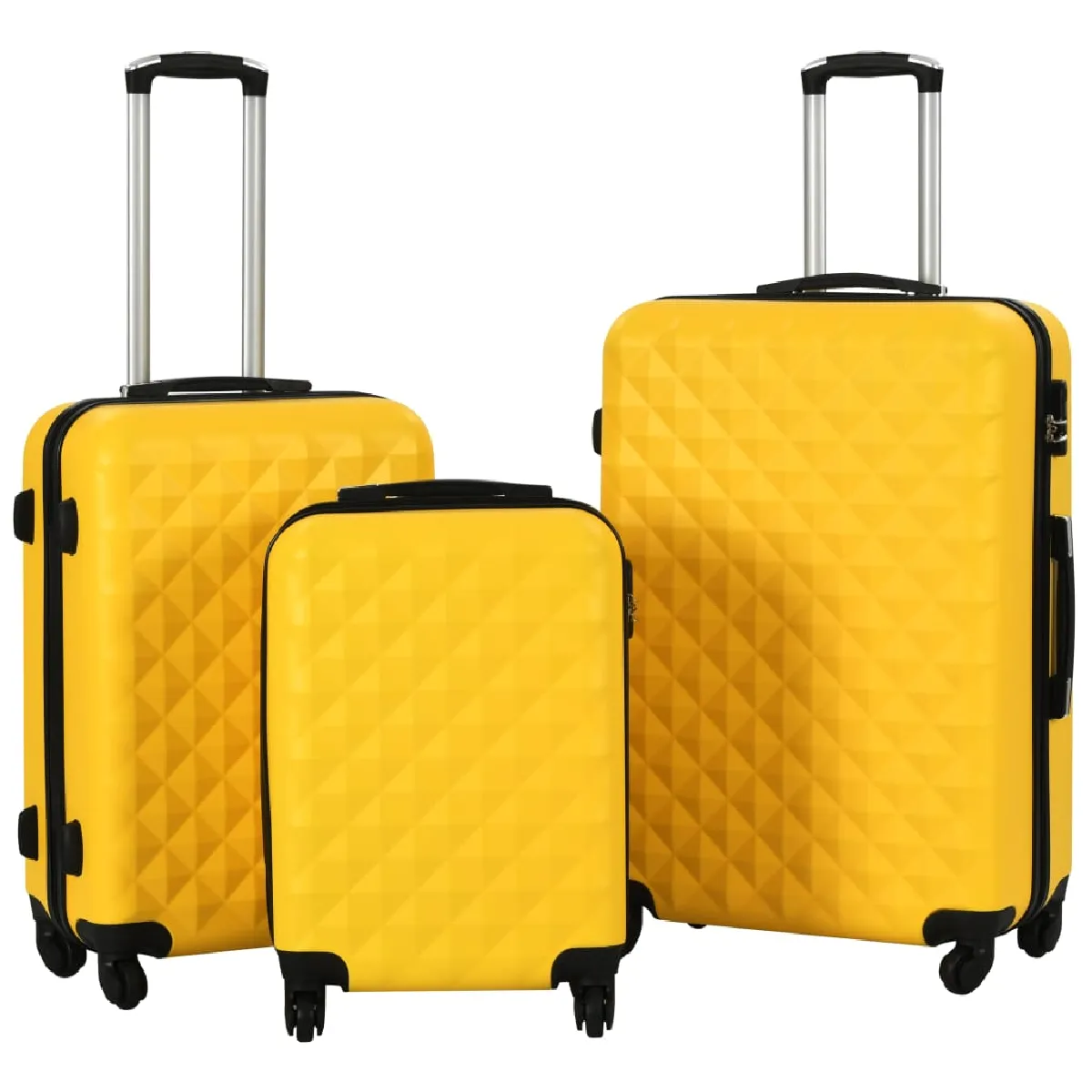 Vidaxl Jaune Valise Rigide 3 Pcs Abs 91890 - Image 2