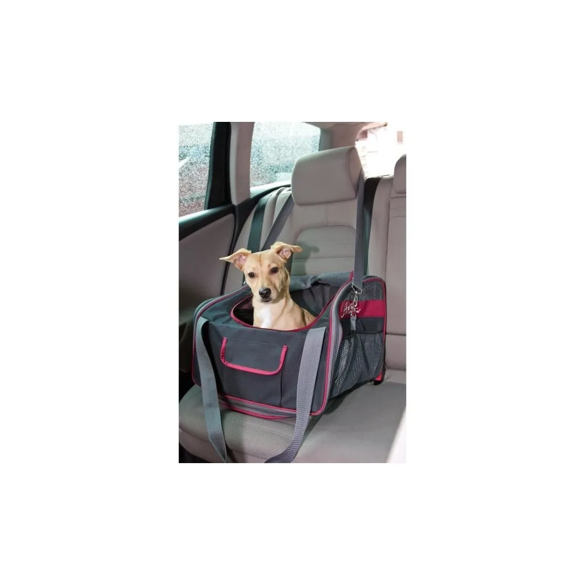 Meilleurs prix pour KERBL Pochette siège auto pour chien - Noir/Rouge