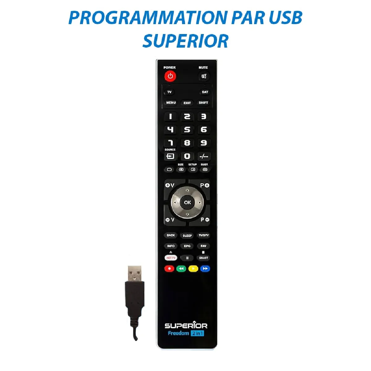 Superior Electronics Noir Superior Télécommande Tv Usb –