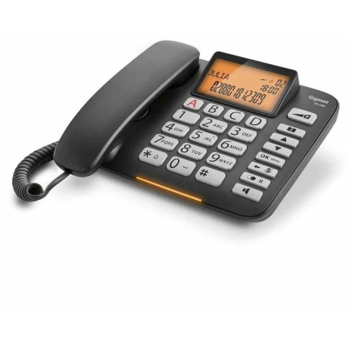 Gigaset téléphone fixe senior - Noir