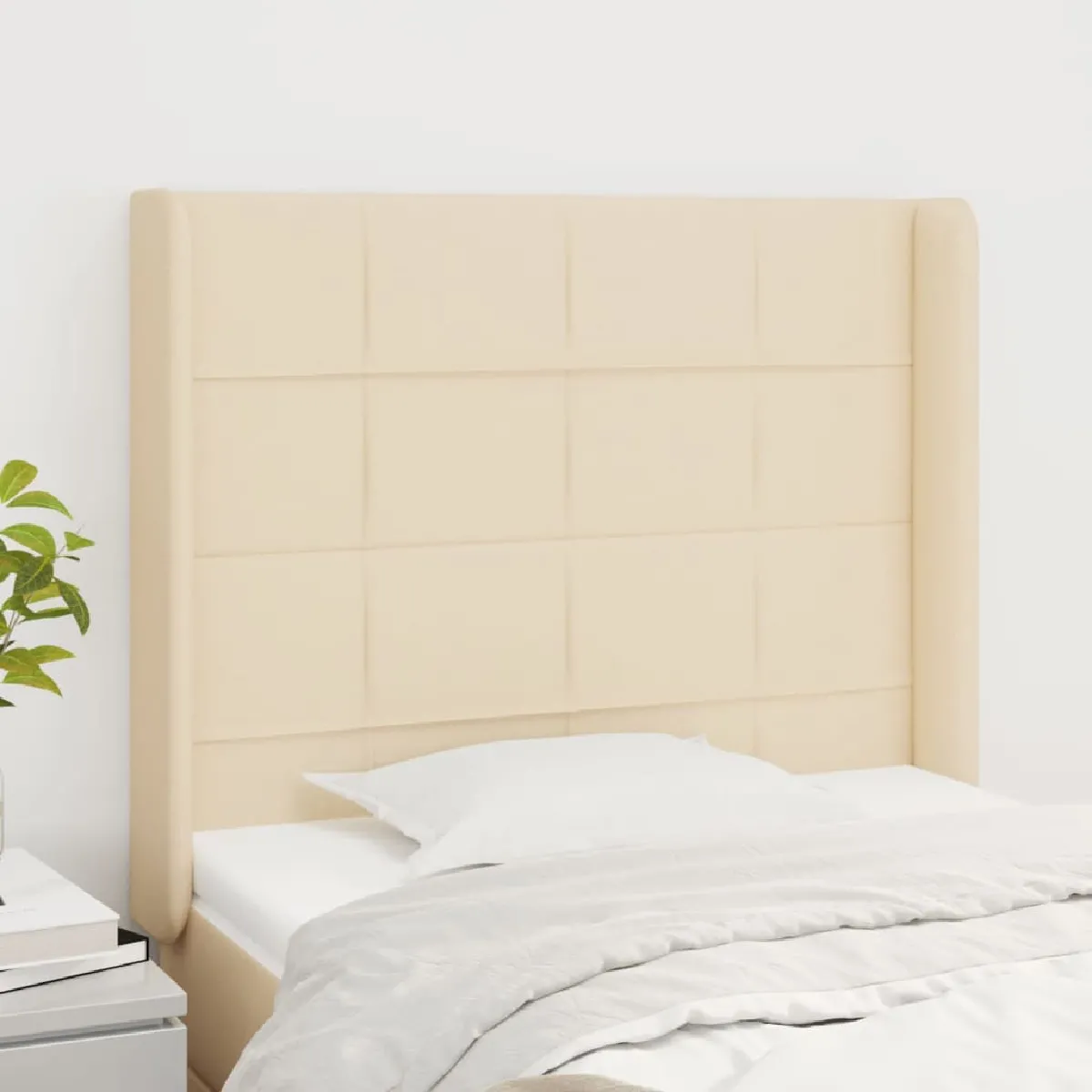 VidaXL Tête de Lit avec Oreilles Crème - vue 10