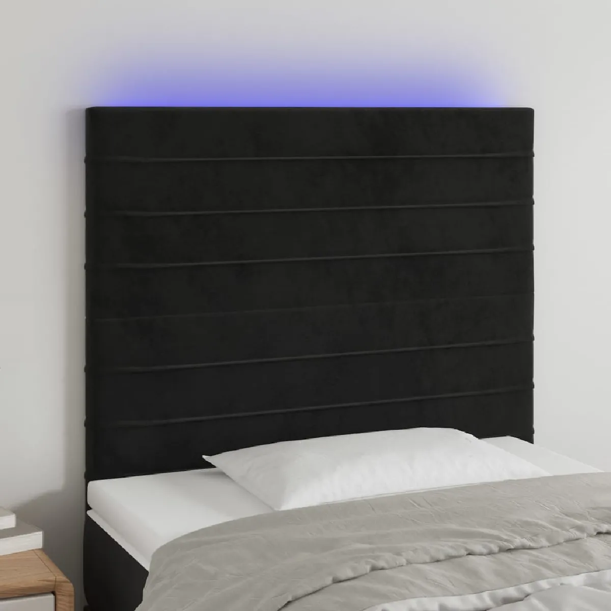 vidaXL Tête de lit LED - Noir