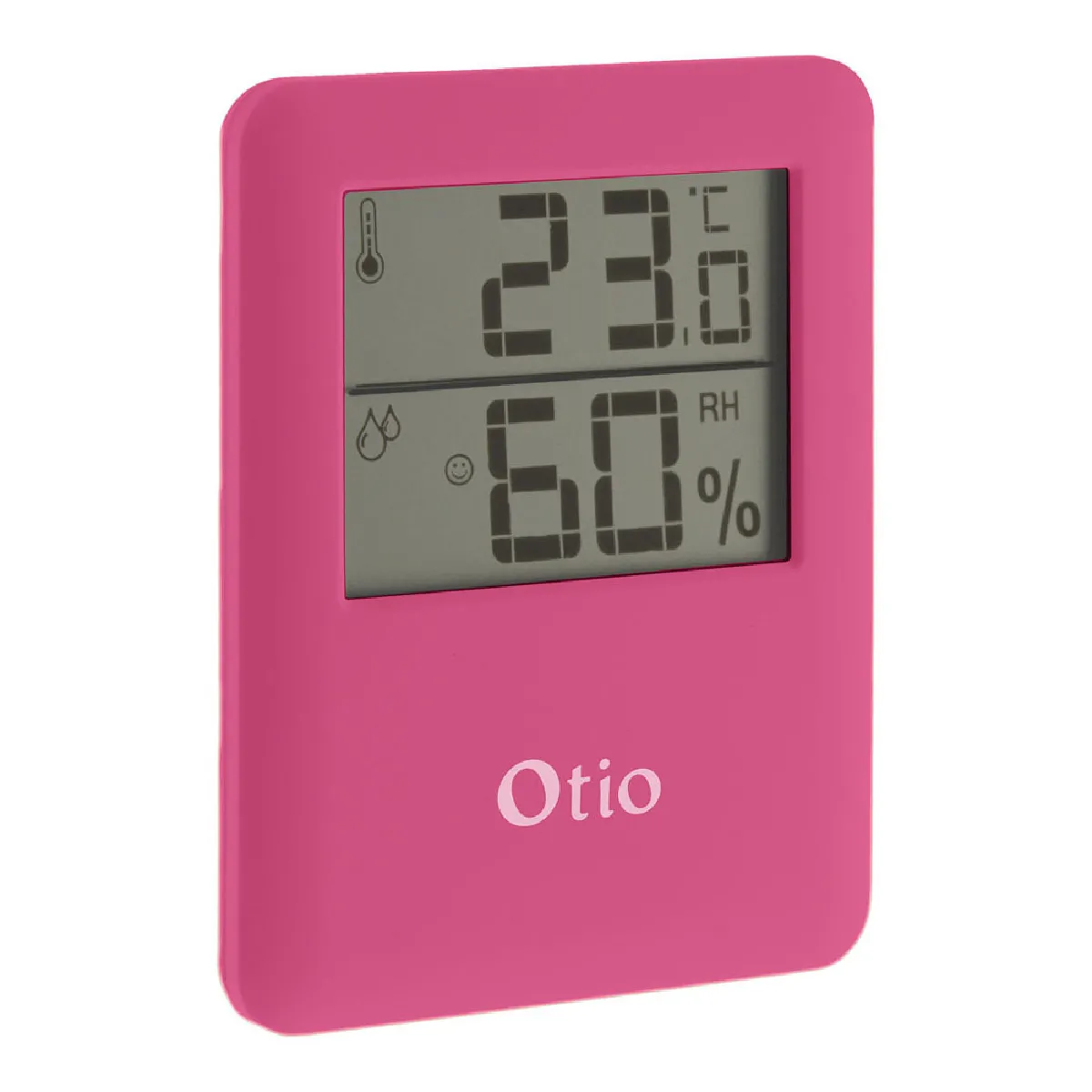OTIO  thermom&egrave;tre/hygrom&egrave;tre magn&eacute;tique pour int&eacute;rieur rose