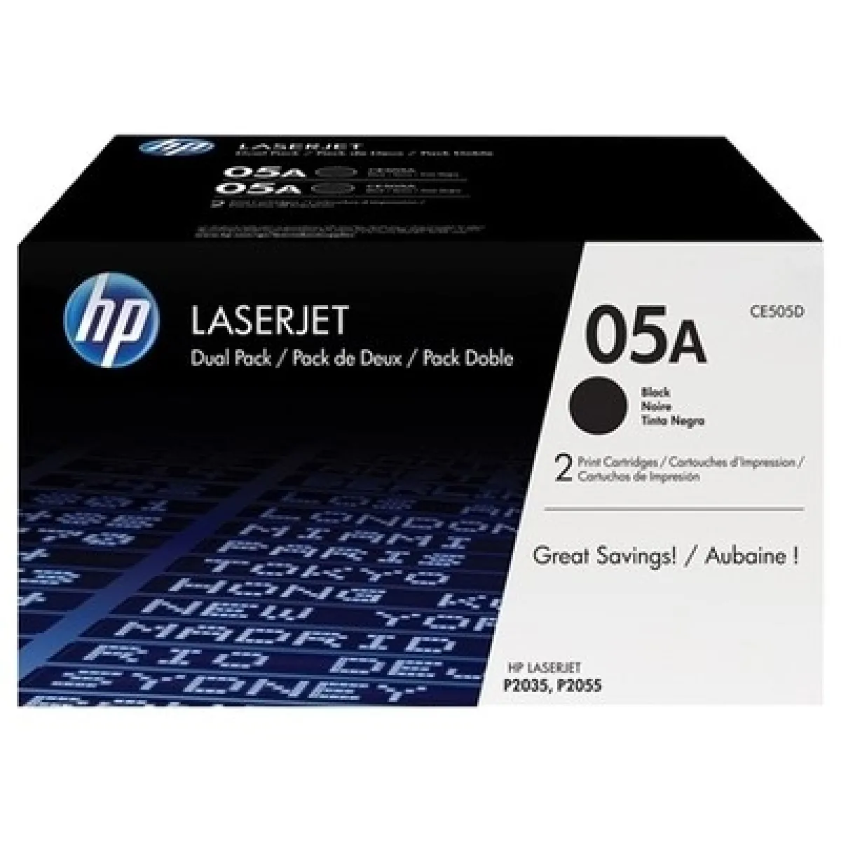 HP Pack de 2 CE505D