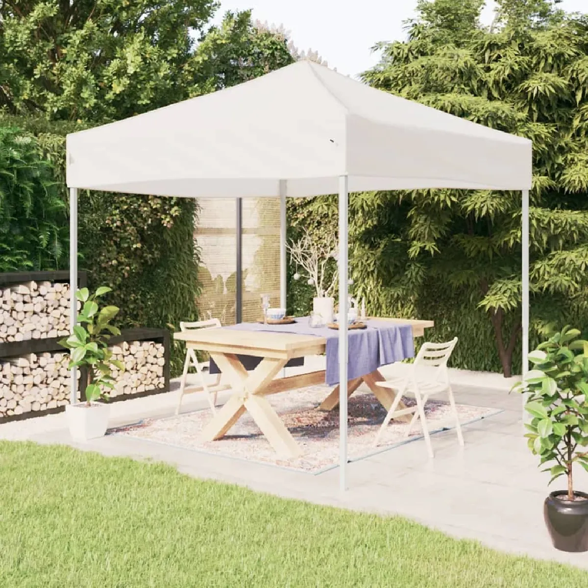 vidaXL Tente de réception pliable 3x3 - vue 2