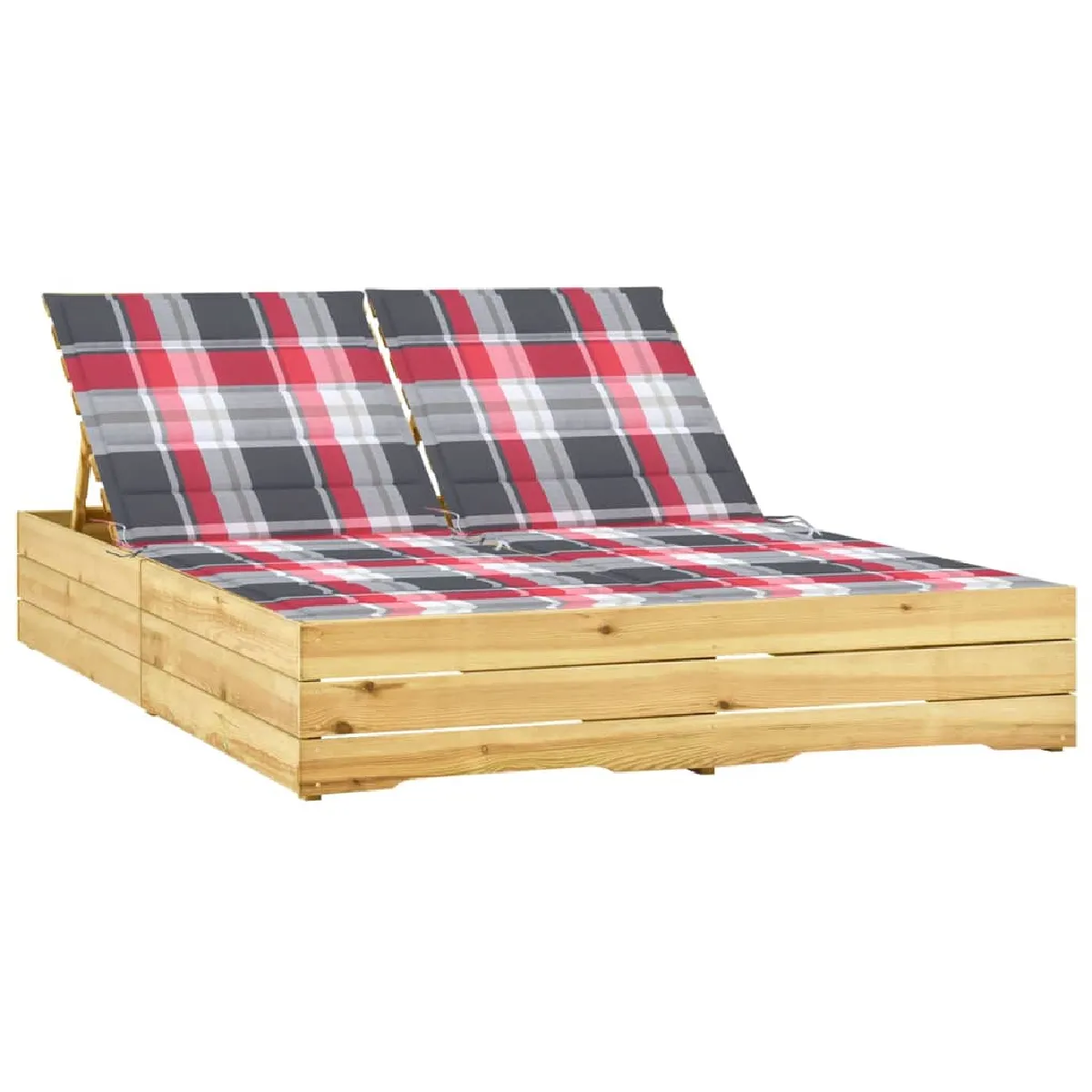 VidaXL Chaise longue double avec coussins - vue 1