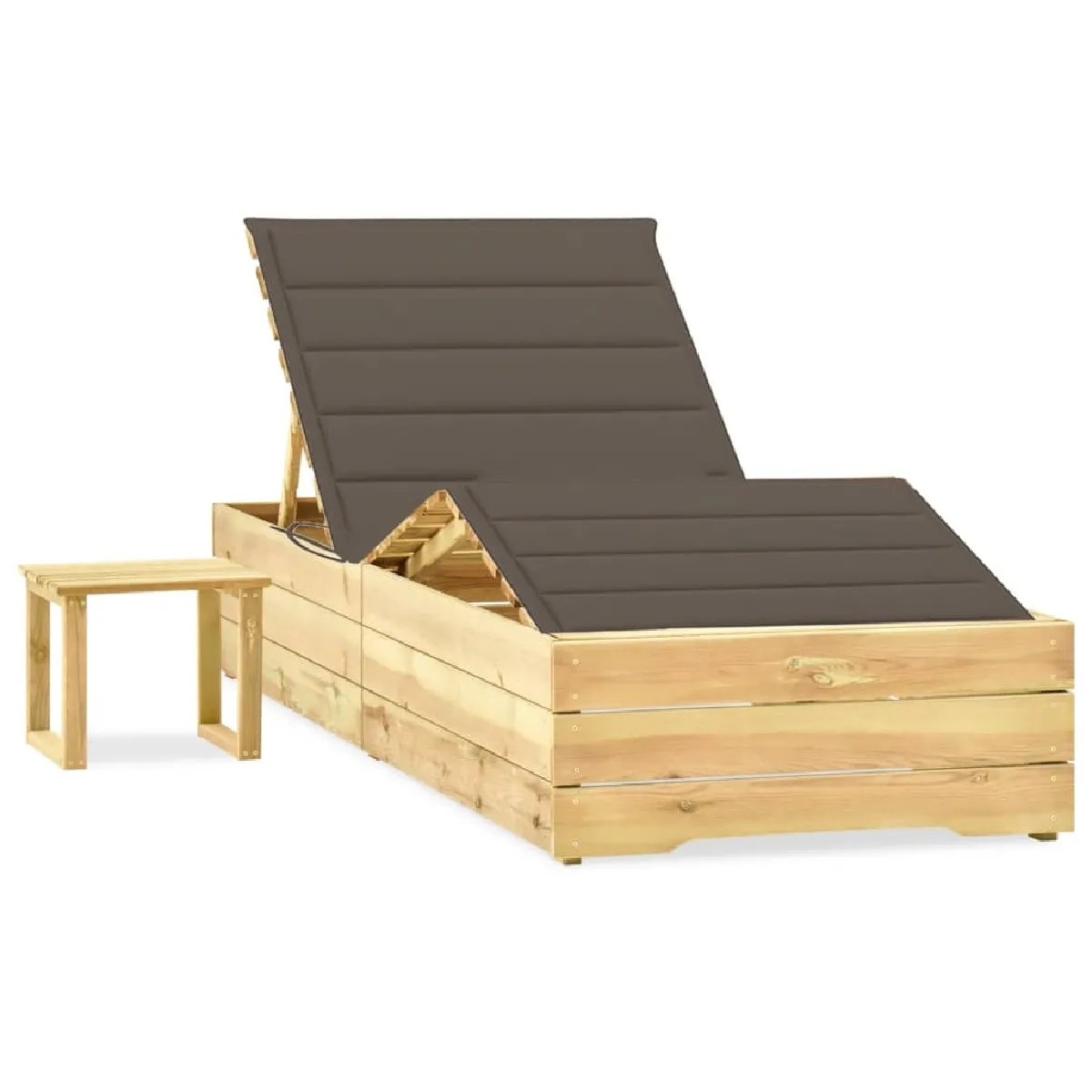 VIDAXL Chaise longue jardin Pin