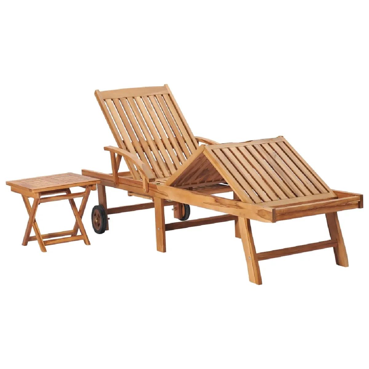 Helloshop26 Transat teck avec coussin Bois - vue 2