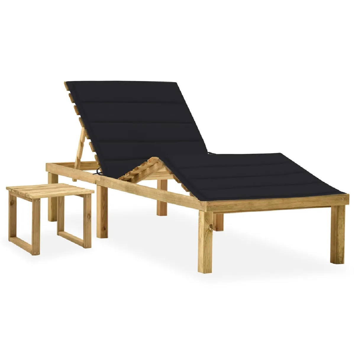 vidaXL Chaise longue de jardin Pin imprégné