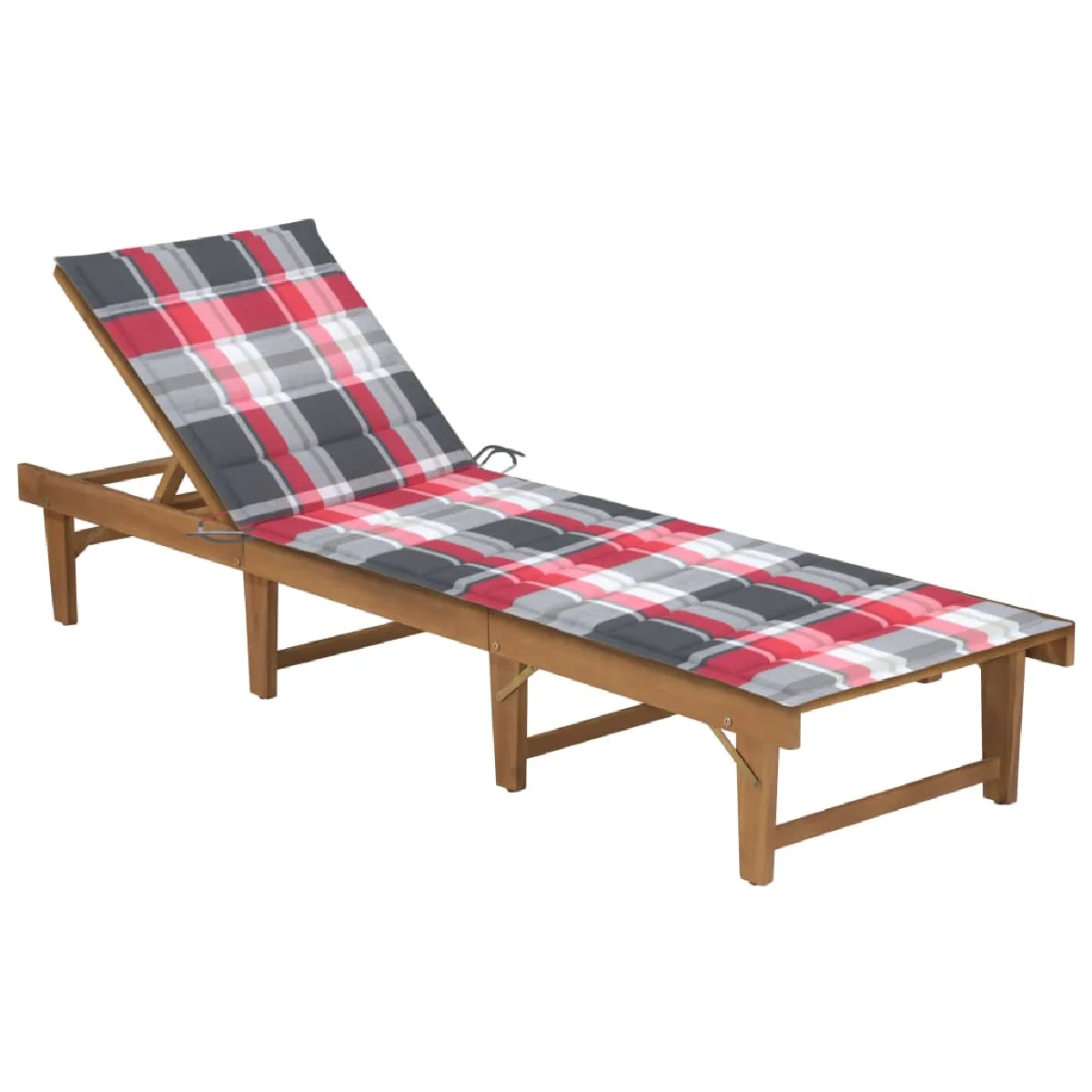 Vidaxl chaise longue pliable bois d'acacia - vue 4